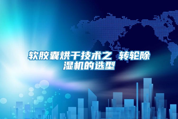 軟膠囊烘幹技術之 轉輪蘑菇视频网站的選型