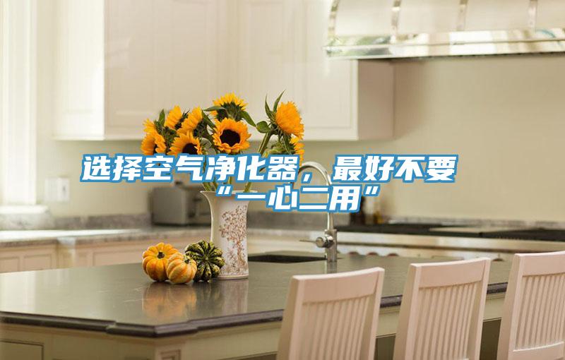 選擇空氣淨化器，最好不要“一心二用”