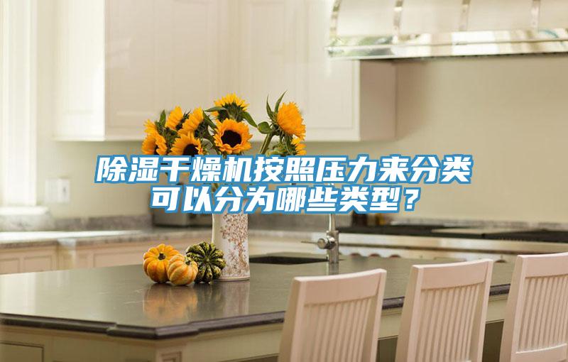 除濕幹燥機按照壓力來分類可以分為哪些類型？