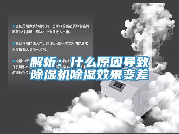 解析：什麽原因導致蘑菇视频网站除濕效果變差