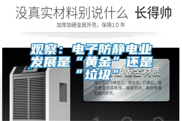 觀察：電子防靜電業發展是“黃金”還是“垃圾”