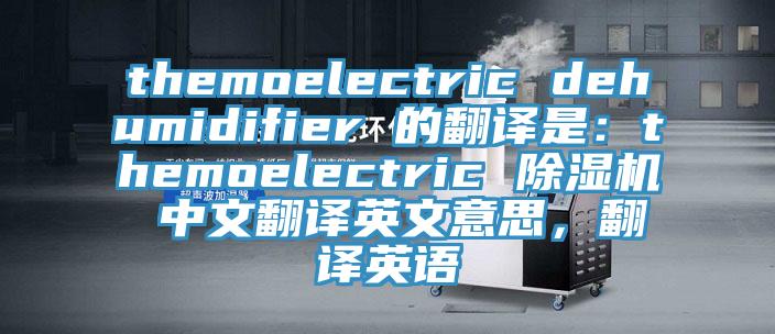 themoelectric dehumidifier 的翻譯是：themoelectric 蘑菇视频网站 中文翻譯英文意思，翻譯英語