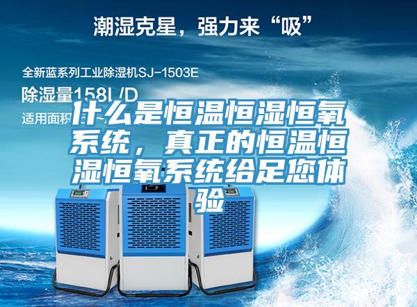什麽是恒溫恒濕恒氧係統，真正的恒溫恒濕恒氧係統給足您體驗