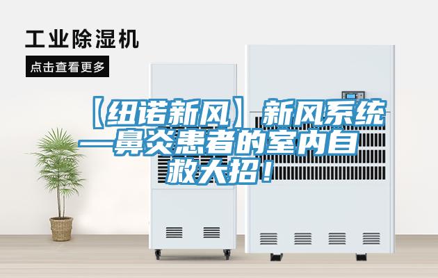 【紐諾新風】新風係統—鼻炎患者的室內自救大招！