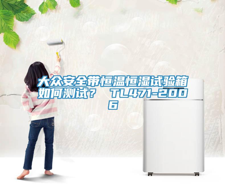 大眾安全帶恒溫恒濕試驗箱如何測試？ TL471-2006
