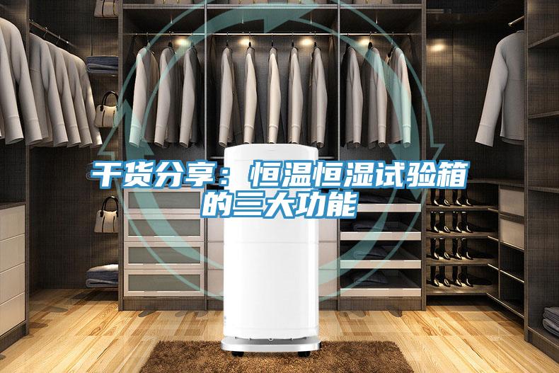 幹貨分享：恒溫恒濕試驗箱的三大功能