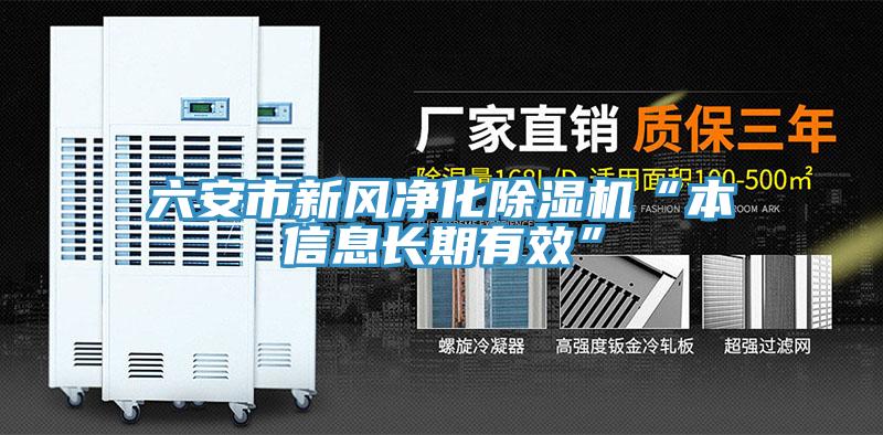 六安市新風淨化蘑菇视频网站“本信息長期有效”