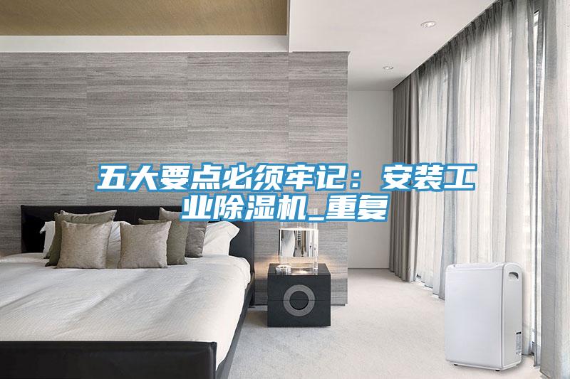 五大要點必須牢記：安裝工業蘑菇视频网站_重複