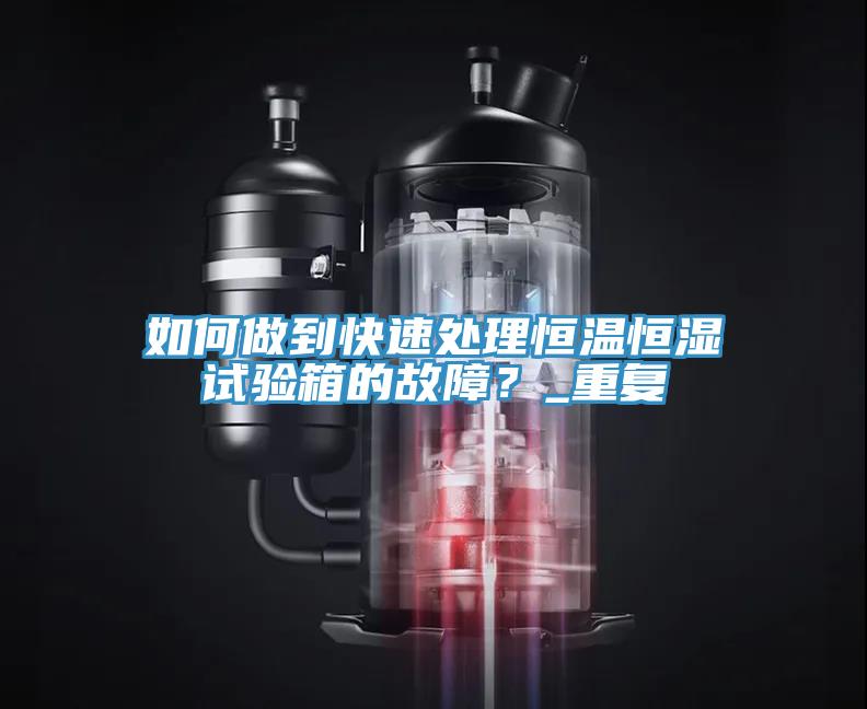 如何做到快速處理恒溫恒濕試驗箱的故障？_重複