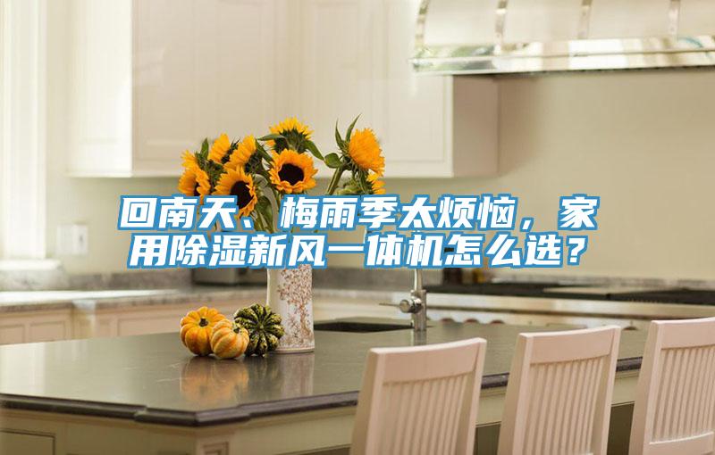 回南天、梅雨季太煩惱，家用除濕新風一體機怎麽選？