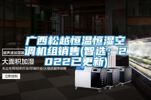 廣西鬆越恒溫恒濕空調機組銷售(智選：2022已更新)