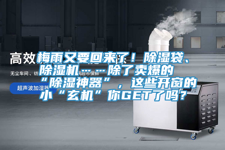 梅雨又要回來了！除濕袋、蘑菇视频网站……除了賣爆的“除濕神器”，這些開窗的小“玄機”你GET了嗎？