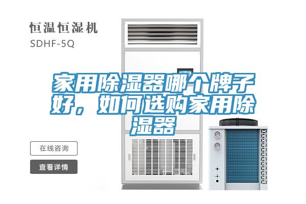 家用除濕器哪個牌子好，如何選購家用除濕器