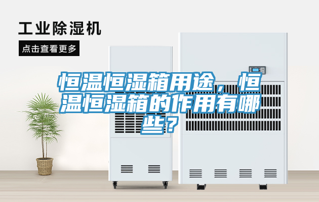 恒溫恒濕箱用途，恒溫恒濕箱的作用有哪些？