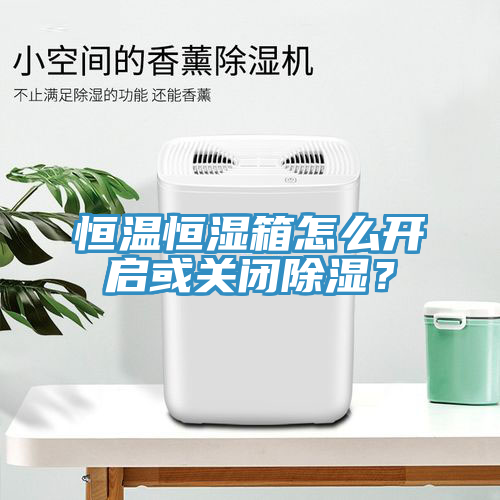 恒溫恒濕箱怎麽開啟或關閉除濕？