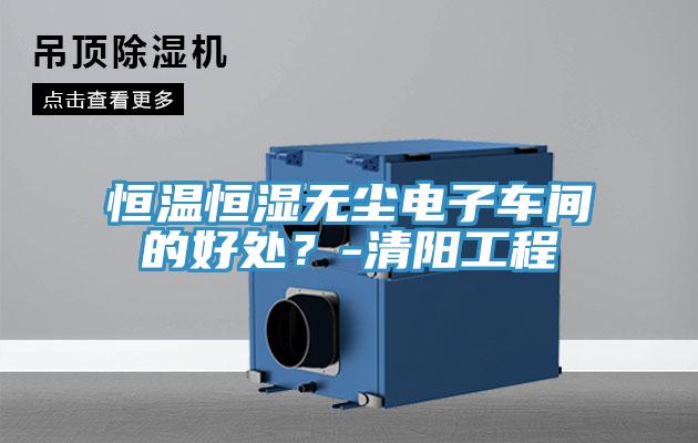 恒溫恒濕無塵電子車間的好處？-清陽工程