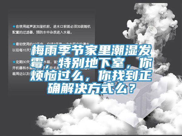 梅雨季節家裏潮濕發黴，特別地下室，你煩惱過麽，你找到正確解決方式麽？
