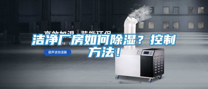 潔淨廠房如何除濕？控製方法！