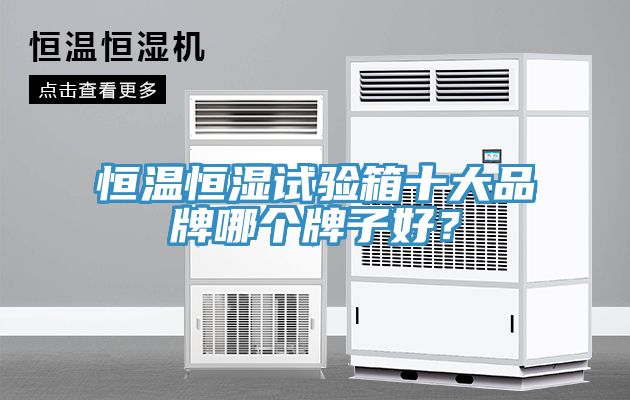 恒溫恒濕試驗箱十大品牌哪個牌子好？