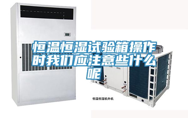 恒溫恒濕試驗箱操作時蘑菇官方网站下载入口安卓應注意些什麽呢